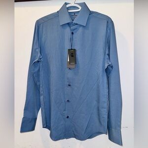 Brooklyn Brigade Dusty Blue Dress Shirt Size 14.5 Small